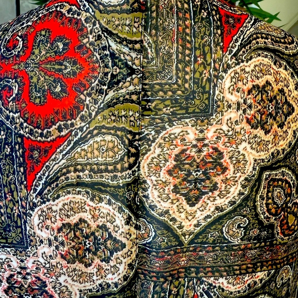 Express ladies, long sleeve maxi, sheer cover-up size large, NWT Paisley - Picture 14 of 16